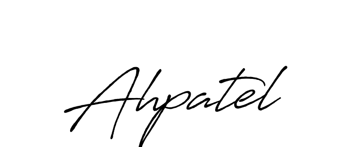 Also we have Ahpatel name is the best signature style. Create professional handwritten signature collection using Antro_Vectra_Bolder autograph style. Ahpatel signature style 7 images and pictures png