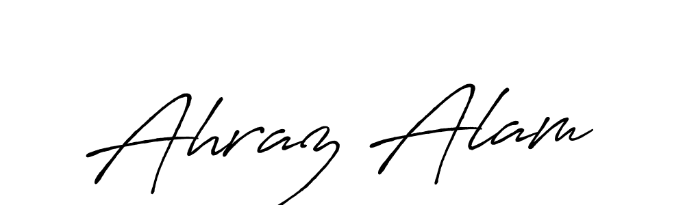 This is the best signature style for the Ahraz Alam name. Also you like these signature font (Antro_Vectra_Bolder). Mix name signature. Ahraz Alam signature style 7 images and pictures png
