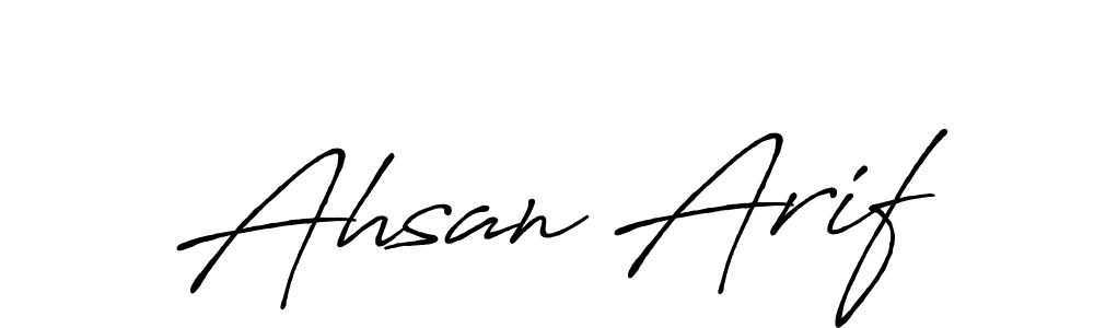 The best way (Antro_Vectra_Bolder) to make a short signature is to pick only two or three words in your name. The name Ahsan Arif include a total of six letters. For converting this name. Ahsan Arif signature style 7 images and pictures png
