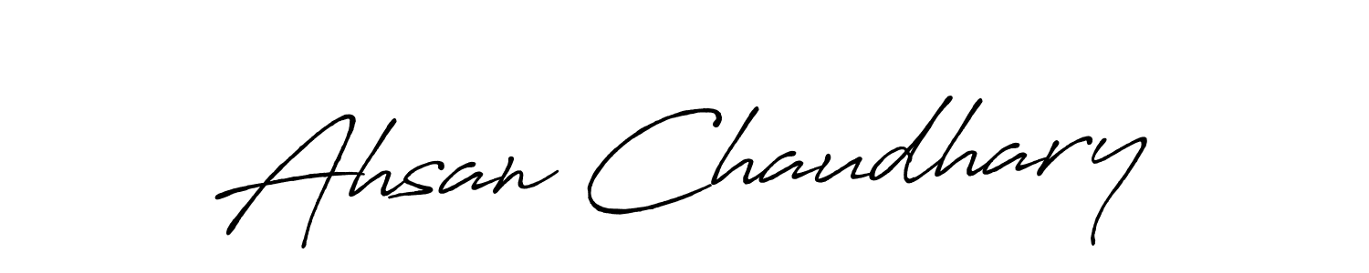 This is the best signature style for the Ahsan Chaudhary name. Also you like these signature font (Antro_Vectra_Bolder). Mix name signature. Ahsan Chaudhary signature style 7 images and pictures png