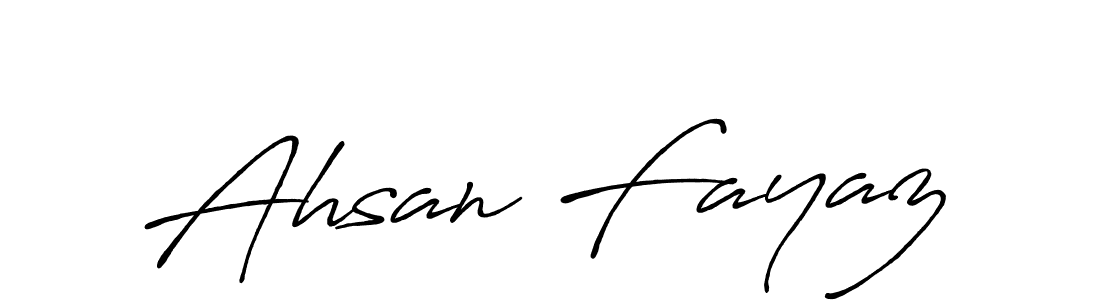 The best way (Antro_Vectra_Bolder) to make a short signature is to pick only two or three words in your name. The name Ahsan Fayaz include a total of six letters. For converting this name. Ahsan Fayaz signature style 7 images and pictures png