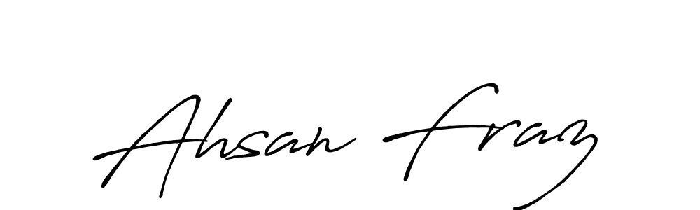 Make a beautiful signature design for name Ahsan Fraz. With this signature (Antro_Vectra_Bolder) style, you can create a handwritten signature for free. Ahsan Fraz signature style 7 images and pictures png