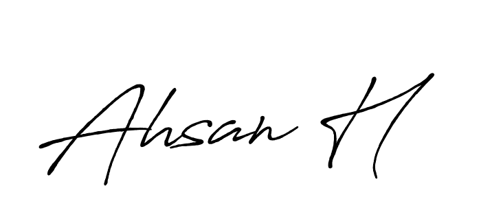 Design your own signature with our free online signature maker. With this signature software, you can create a handwritten (Antro_Vectra_Bolder) signature for name Ahsan H. Ahsan H signature style 7 images and pictures png