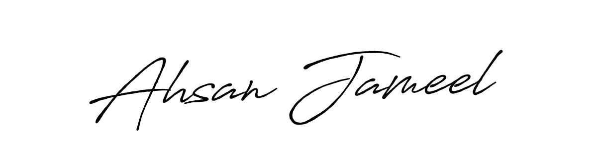 if you are searching for the best signature style for your name Ahsan Jameel. so please give up your signature search. here we have designed multiple signature styles  using Antro_Vectra_Bolder. Ahsan Jameel signature style 7 images and pictures png