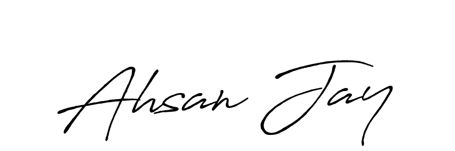 Create a beautiful signature design for name Ahsan Jay. With this signature (Antro_Vectra_Bolder) fonts, you can make a handwritten signature for free. Ahsan Jay signature style 7 images and pictures png