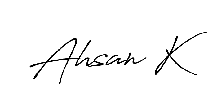 Make a short Ahsan K signature style. Manage your documents anywhere anytime using Antro_Vectra_Bolder. Create and add eSignatures, submit forms, share and send files easily. Ahsan K signature style 7 images and pictures png