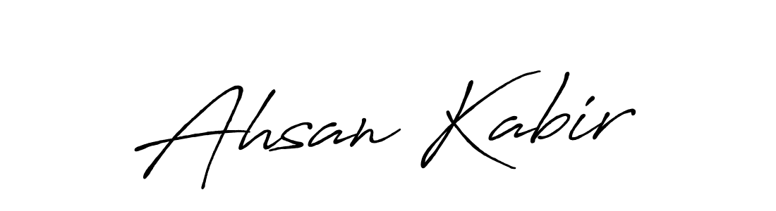 Use a signature maker to create a handwritten signature online. With this signature software, you can design (Antro_Vectra_Bolder) your own signature for name Ahsan Kabir. Ahsan Kabir signature style 7 images and pictures png