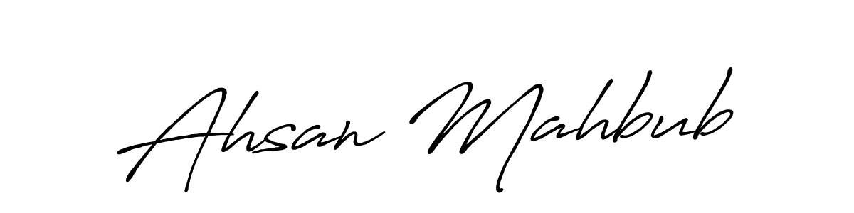 Make a short Ahsan Mahbub signature style. Manage your documents anywhere anytime using Antro_Vectra_Bolder. Create and add eSignatures, submit forms, share and send files easily. Ahsan Mahbub signature style 7 images and pictures png