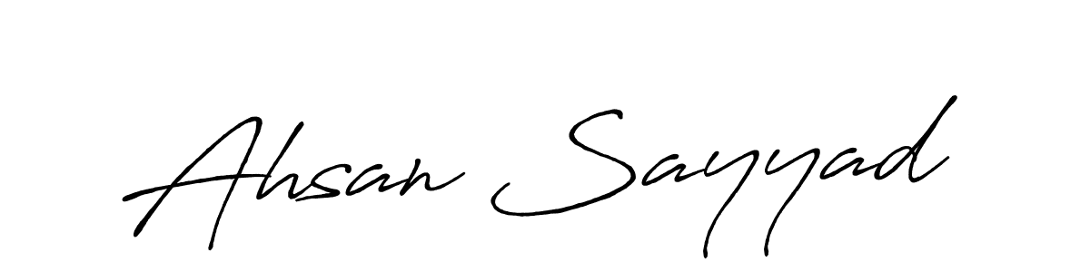 This is the best signature style for the Ahsan Sayyad name. Also you like these signature font (Antro_Vectra_Bolder). Mix name signature. Ahsan Sayyad signature style 7 images and pictures png