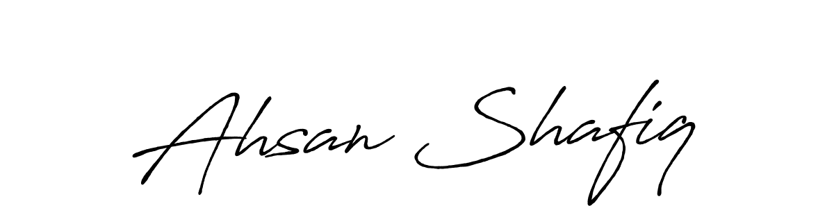 Design your own signature with our free online signature maker. With this signature software, you can create a handwritten (Antro_Vectra_Bolder) signature for name Ahsan Shafiq. Ahsan Shafiq signature style 7 images and pictures png