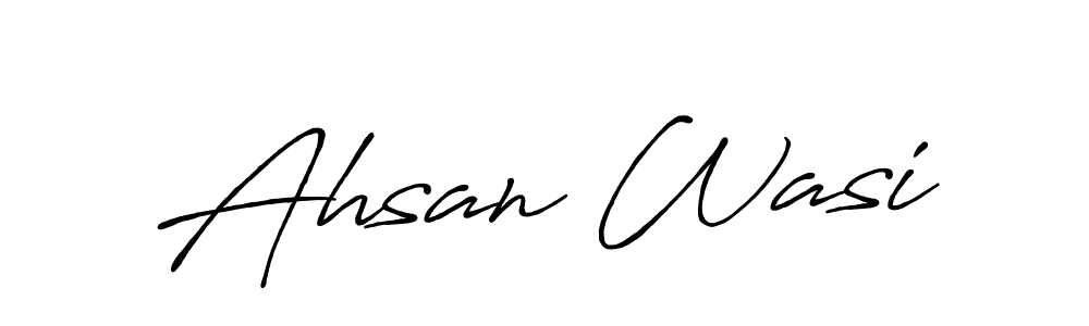 Also You can easily find your signature by using the search form. We will create Ahsan Wasi name handwritten signature images for you free of cost using Antro_Vectra_Bolder sign style. Ahsan Wasi signature style 7 images and pictures png