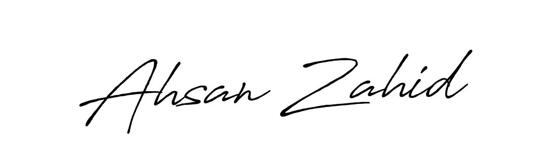 How to make Ahsan Zahid signature? Antro_Vectra_Bolder is a professional autograph style. Create handwritten signature for Ahsan Zahid name. Ahsan Zahid signature style 7 images and pictures png