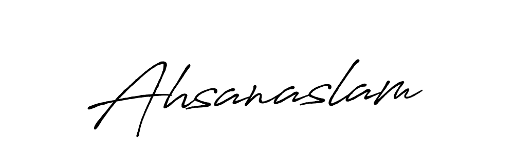Create a beautiful signature design for name Ahsanaslam. With this signature (Antro_Vectra_Bolder) fonts, you can make a handwritten signature for free. Ahsanaslam signature style 7 images and pictures png