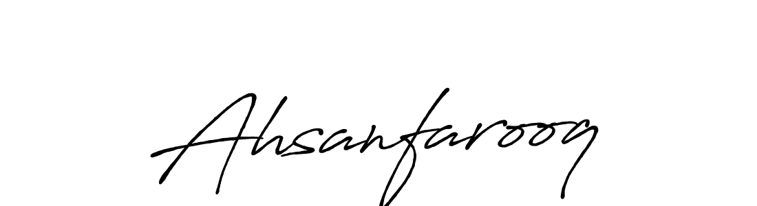 Also we have Ahsanfarooq name is the best signature style. Create professional handwritten signature collection using Antro_Vectra_Bolder autograph style. Ahsanfarooq signature style 7 images and pictures png