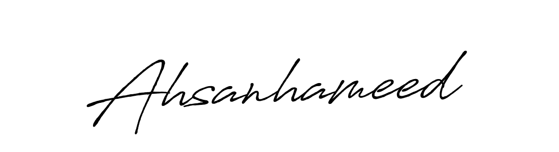 Make a beautiful signature design for name Ahsanhameed. With this signature (Antro_Vectra_Bolder) style, you can create a handwritten signature for free. Ahsanhameed signature style 7 images and pictures png
