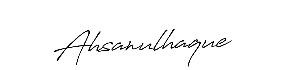 Create a beautiful signature design for name Ahsanulhaque. With this signature (Antro_Vectra_Bolder) fonts, you can make a handwritten signature for free. Ahsanulhaque signature style 7 images and pictures png