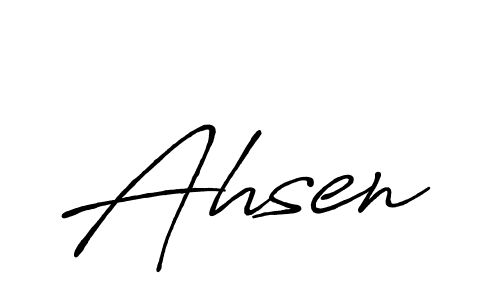 Once you've used our free online signature maker to create your best signature Antro_Vectra_Bolder style, it's time to enjoy all of the benefits that Ahsen name signing documents. Ahsen signature style 7 images and pictures png