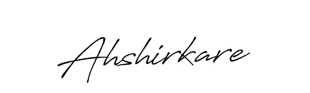 Use a signature maker to create a handwritten signature online. With this signature software, you can design (Antro_Vectra_Bolder) your own signature for name Ahshirkare. Ahshirkare signature style 7 images and pictures png
