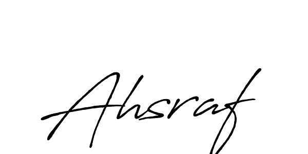 Also we have Ahsraf name is the best signature style. Create professional handwritten signature collection using Antro_Vectra_Bolder autograph style. Ahsraf signature style 7 images and pictures png