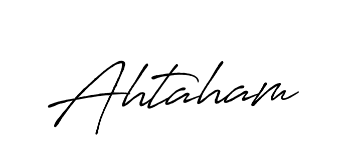 if you are searching for the best signature style for your name Ahtaham. so please give up your signature search. here we have designed multiple signature styles  using Antro_Vectra_Bolder. Ahtaham signature style 7 images and pictures png