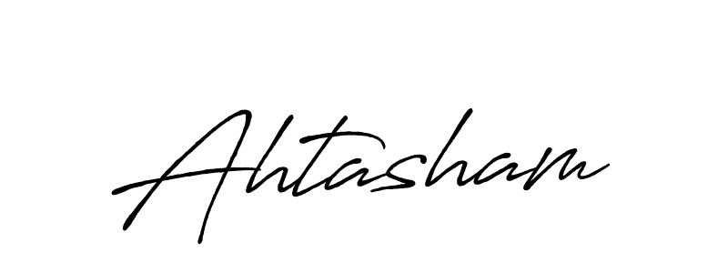 Create a beautiful signature design for name Ahtasham. With this signature (Antro_Vectra_Bolder) fonts, you can make a handwritten signature for free. Ahtasham signature style 7 images and pictures png