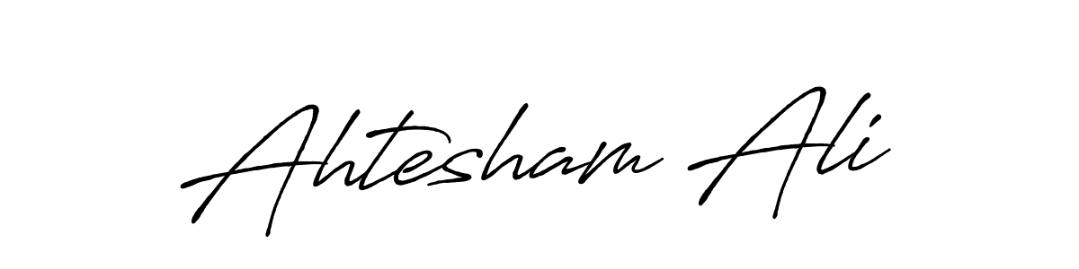How to make Ahtesham Ali name signature. Use Antro_Vectra_Bolder style for creating short signs online. This is the latest handwritten sign. Ahtesham Ali signature style 7 images and pictures png