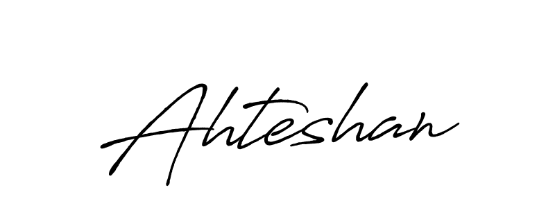 Create a beautiful signature design for name Ahteshan. With this signature (Antro_Vectra_Bolder) fonts, you can make a handwritten signature for free. Ahteshan signature style 7 images and pictures png