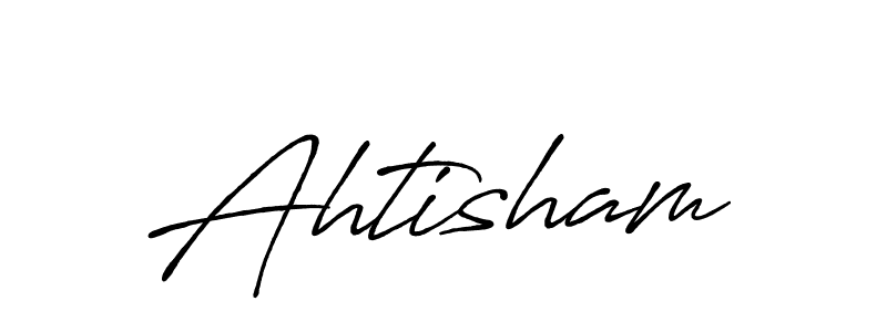 Also You can easily find your signature by using the search form. We will create Ahtisham name handwritten signature images for you free of cost using Antro_Vectra_Bolder sign style. Ahtisham signature style 7 images and pictures png