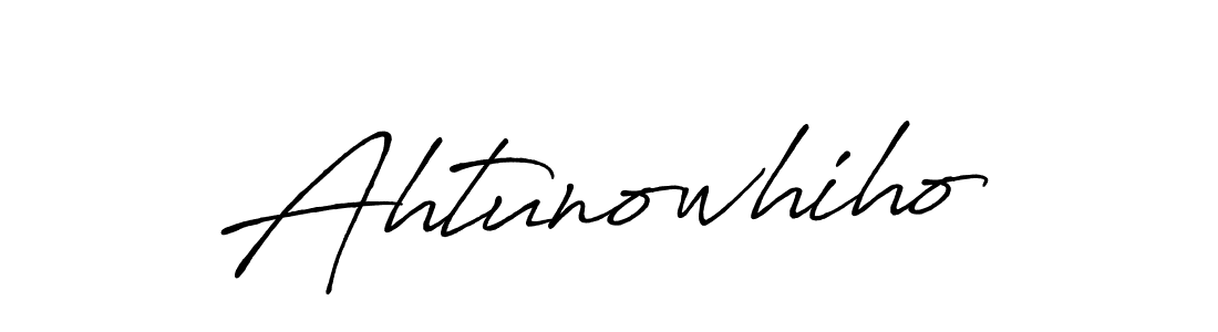 Once you've used our free online signature maker to create your best signature Antro_Vectra_Bolder style, it's time to enjoy all of the benefits that Ahtunowhiho name signing documents. Ahtunowhiho signature style 7 images and pictures png