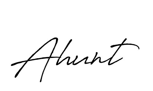 The best way (Antro_Vectra_Bolder) to make a short signature is to pick only two or three words in your name. The name Ahunt include a total of six letters. For converting this name. Ahunt signature style 7 images and pictures png