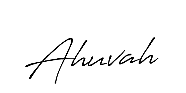 How to make Ahuvah name signature. Use Antro_Vectra_Bolder style for creating short signs online. This is the latest handwritten sign. Ahuvah signature style 7 images and pictures png