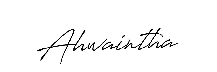 You should practise on your own different ways (Antro_Vectra_Bolder) to write your name (Ahwaintha) in signature. don't let someone else do it for you. Ahwaintha signature style 7 images and pictures png