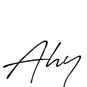 Ahy stylish signature style. Best Handwritten Sign (Antro_Vectra_Bolder) for my name. Handwritten Signature Collection Ideas for my name Ahy. Ahy signature style 7 images and pictures png