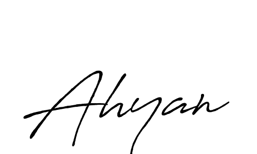 Make a beautiful signature design for name Ahyan. With this signature (Antro_Vectra_Bolder) style, you can create a handwritten signature for free. Ahyan signature style 7 images and pictures png