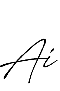 How to make Ai signature? Antro_Vectra_Bolder is a professional autograph style. Create handwritten signature for Ai name. Ai signature style 7 images and pictures png