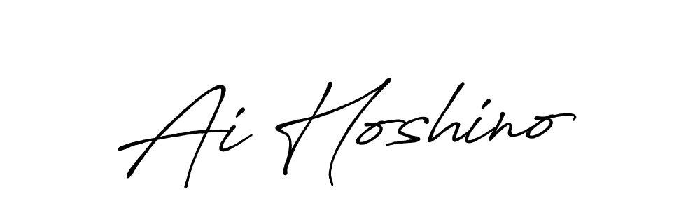 Make a beautiful signature design for name Ai Hoshino. With this signature (Antro_Vectra_Bolder) style, you can create a handwritten signature for free. Ai Hoshino signature style 7 images and pictures png