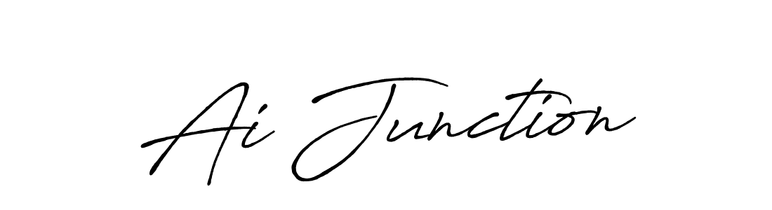 How to make Ai Junction signature? Antro_Vectra_Bolder is a professional autograph style. Create handwritten signature for Ai Junction name. Ai Junction signature style 7 images and pictures png