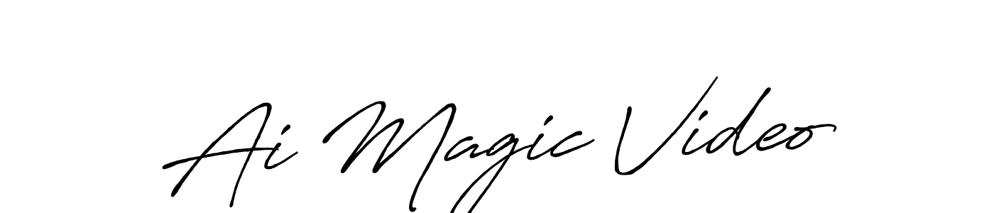 Ai Magic Video stylish signature style. Best Handwritten Sign (Antro_Vectra_Bolder) for my name. Handwritten Signature Collection Ideas for my name Ai Magic Video. Ai Magic Video signature style 7 images and pictures png