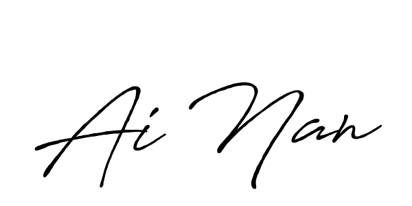 Here are the top 10 professional signature styles for the name Ai Nan. These are the best autograph styles you can use for your name. Ai Nan signature style 7 images and pictures png