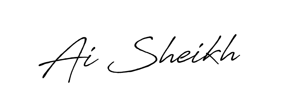 How to make Ai Sheikh signature? Antro_Vectra_Bolder is a professional autograph style. Create handwritten signature for Ai Sheikh name. Ai Sheikh signature style 7 images and pictures png