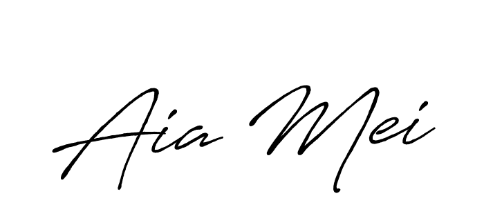 Also we have Aia Mei name is the best signature style. Create professional handwritten signature collection using Antro_Vectra_Bolder autograph style. Aia Mei signature style 7 images and pictures png