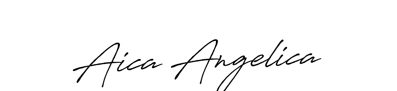 if you are searching for the best signature style for your name Aica Angelica. so please give up your signature search. here we have designed multiple signature styles  using Antro_Vectra_Bolder. Aica Angelica signature style 7 images and pictures png