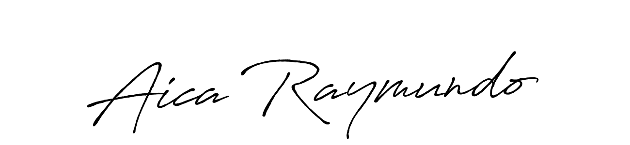 Use a signature maker to create a handwritten signature online. With this signature software, you can design (Antro_Vectra_Bolder) your own signature for name Aica Raymundo. Aica Raymundo signature style 7 images and pictures png