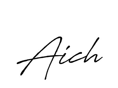 if you are searching for the best signature style for your name Aich. so please give up your signature search. here we have designed multiple signature styles  using Antro_Vectra_Bolder. Aich signature style 7 images and pictures png