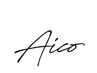 This is the best signature style for the Aico name. Also you like these signature font (Antro_Vectra_Bolder). Mix name signature. Aico signature style 7 images and pictures png