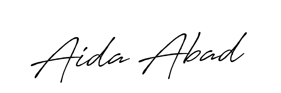 Make a beautiful signature design for name Aida Abad. With this signature (Antro_Vectra_Bolder) style, you can create a handwritten signature for free. Aida Abad signature style 7 images and pictures png