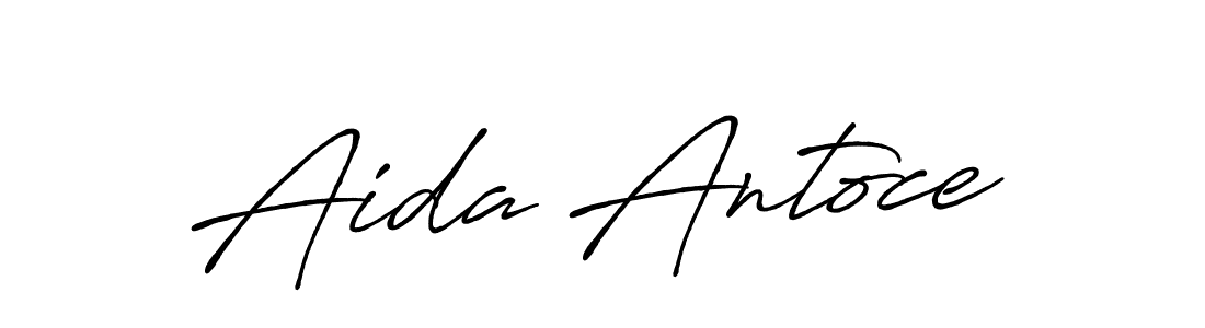 Similarly Antro_Vectra_Bolder is the best handwritten signature design. Signature creator online .You can use it as an online autograph creator for name Aida Antoce. Aida Antoce signature style 7 images and pictures png