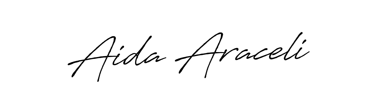 It looks lik you need a new signature style for name Aida Araceli. Design unique handwritten (Antro_Vectra_Bolder) signature with our free signature maker in just a few clicks. Aida Araceli signature style 7 images and pictures png