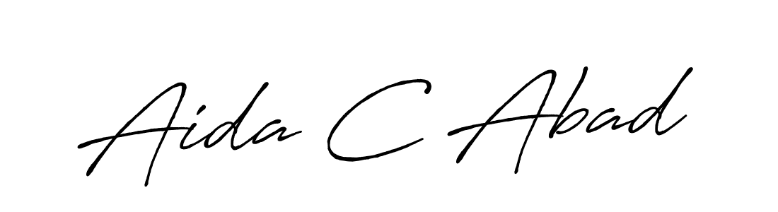 Design your own signature with our free online signature maker. With this signature software, you can create a handwritten (Antro_Vectra_Bolder) signature for name Aida C Abad. Aida C Abad signature style 7 images and pictures png