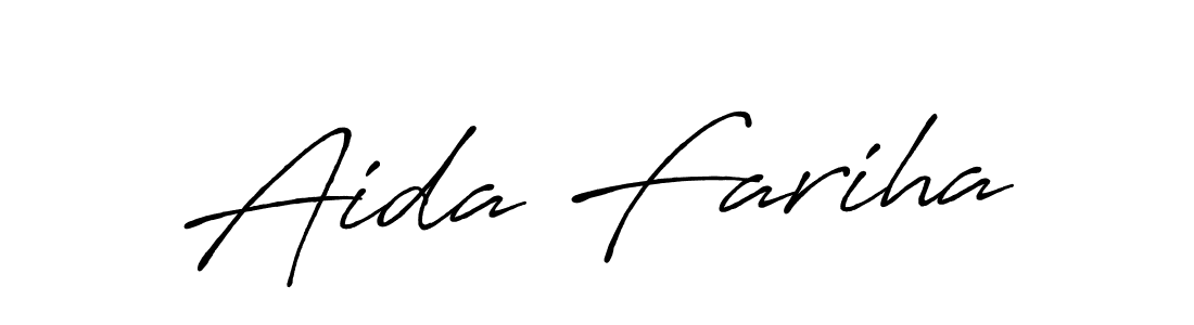 Antro_Vectra_Bolder is a professional signature style that is perfect for those who want to add a touch of class to their signature. It is also a great choice for those who want to make their signature more unique. Get Aida Fariha name to fancy signature for free. Aida Fariha signature style 7 images and pictures png